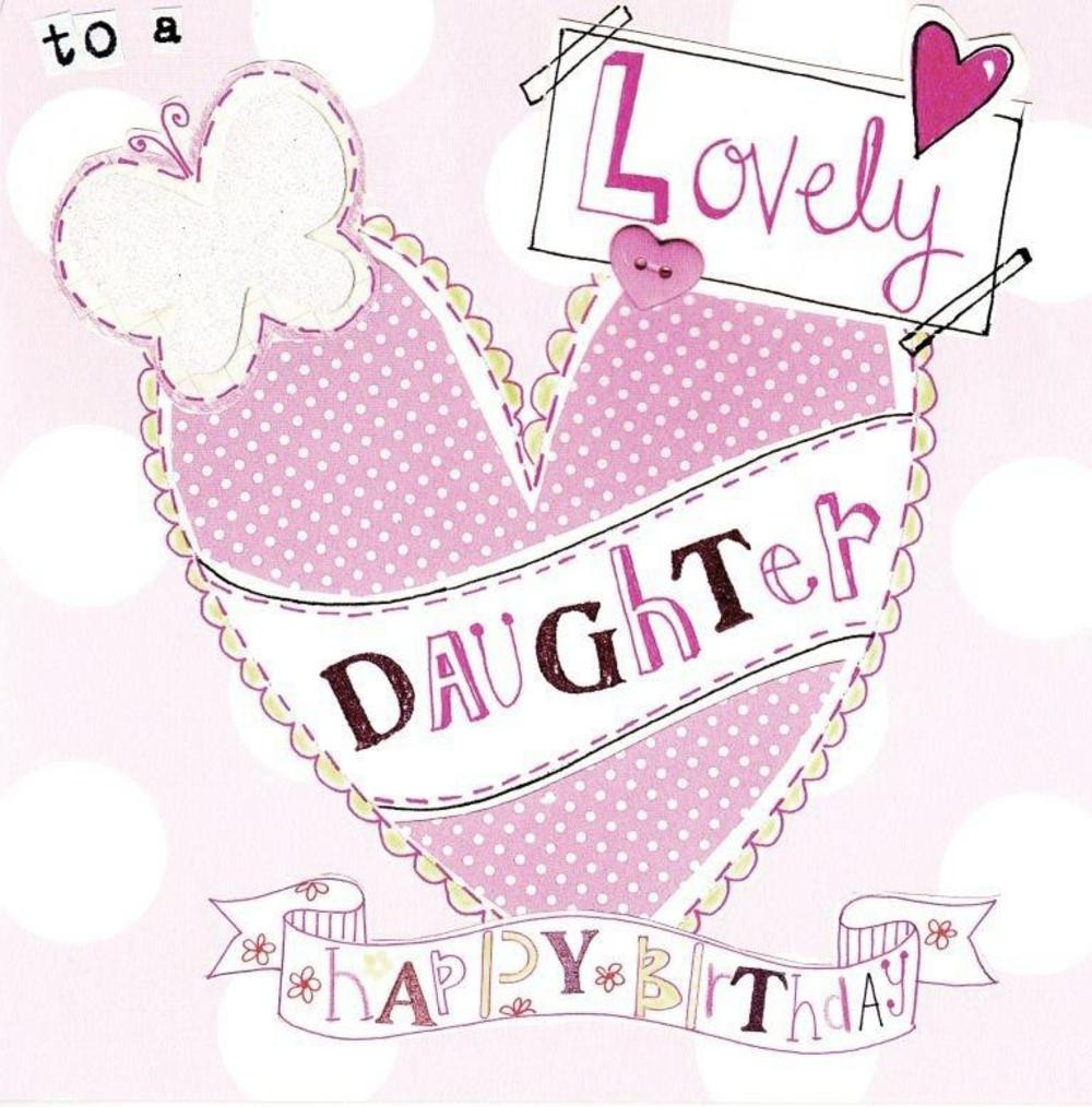 Happy Birthday Daughter Cards
 Happy Birthday Lovely Daughter Paper Salad Greeting Card