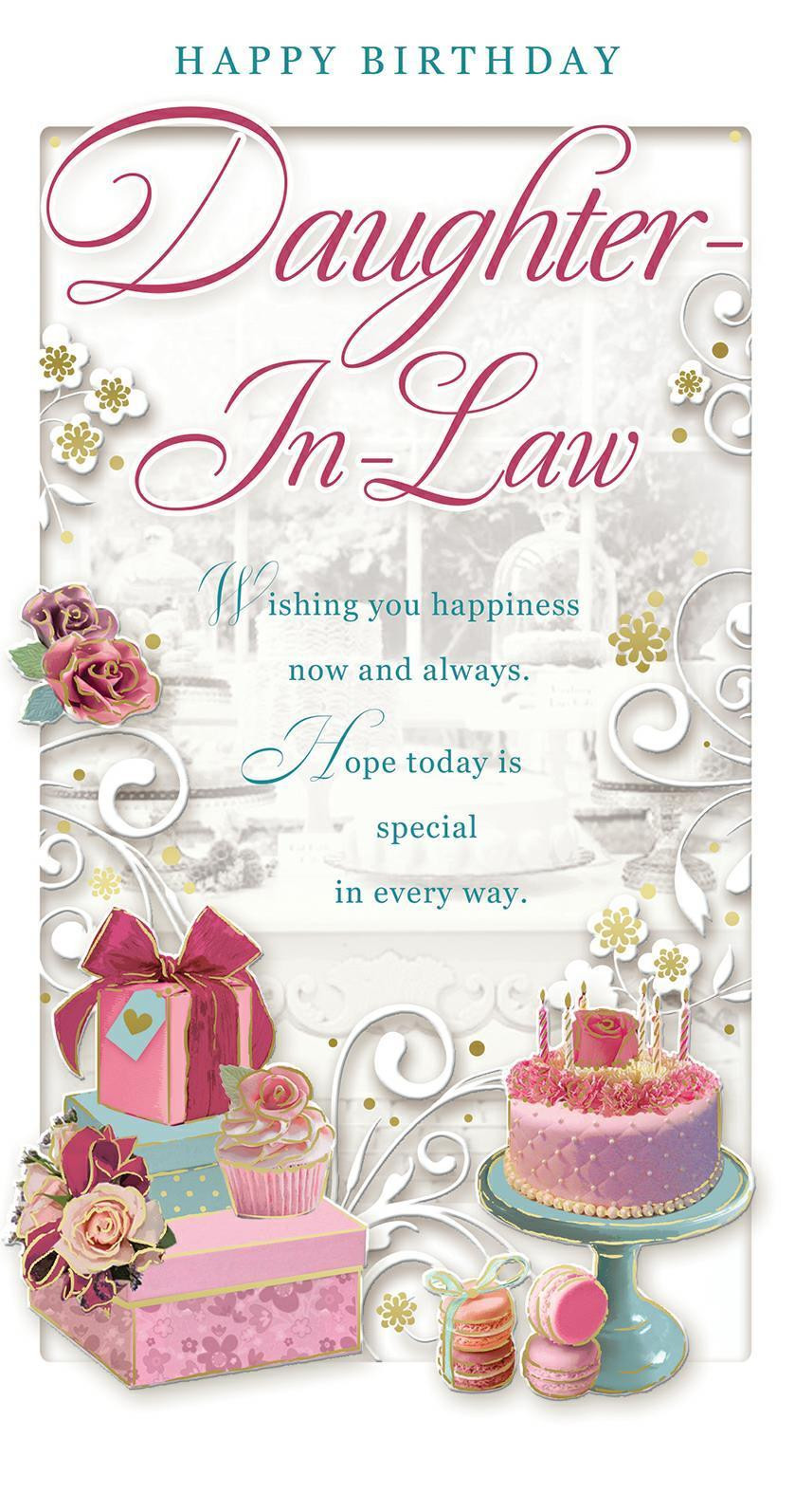 Happy Birthday Daughter Cards
 HAPPY BIRTHDAY DAUGHTER IN LAW CARD CUPCAKE ROSES GIFTS