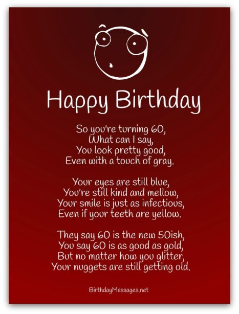 Happy Birthday Funny Poem
 Funny Birthday Poems Page 2