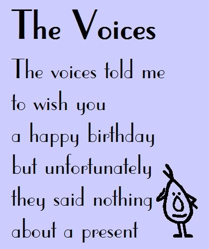 Happy Birthday Funny Poem
 Pin by Jasen Moniz on Birthday cards