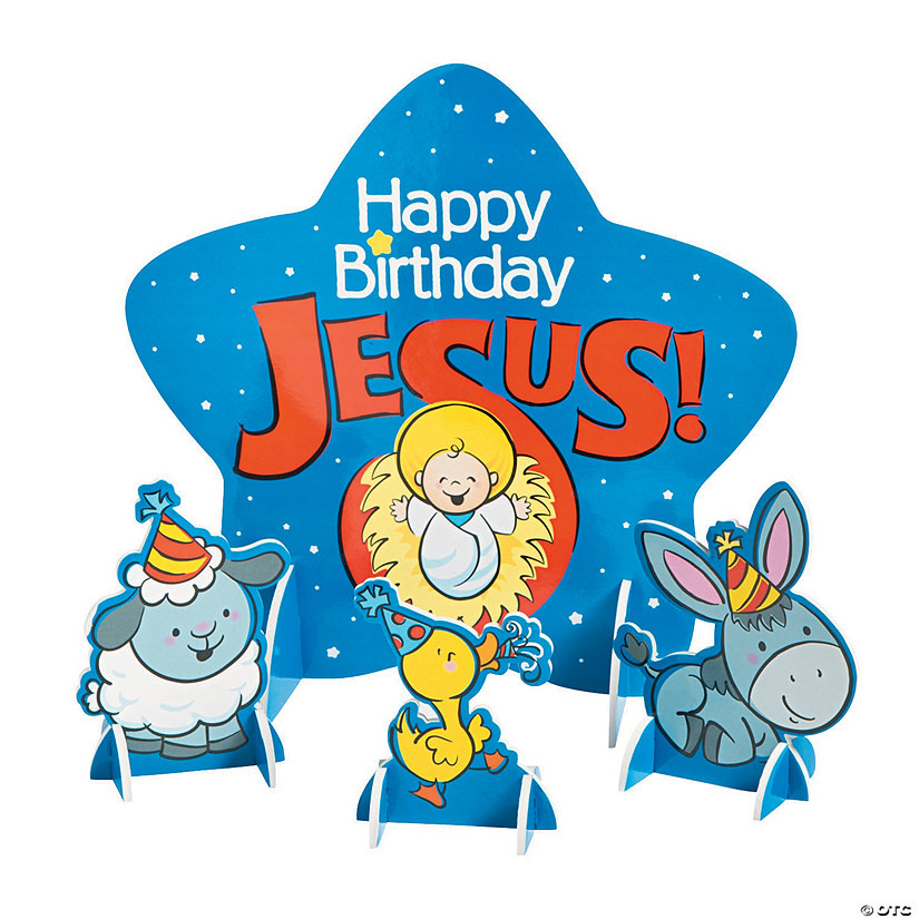 Happy Birthday Jesus Party
 Happy Birthday Jesus Centerpiece Set