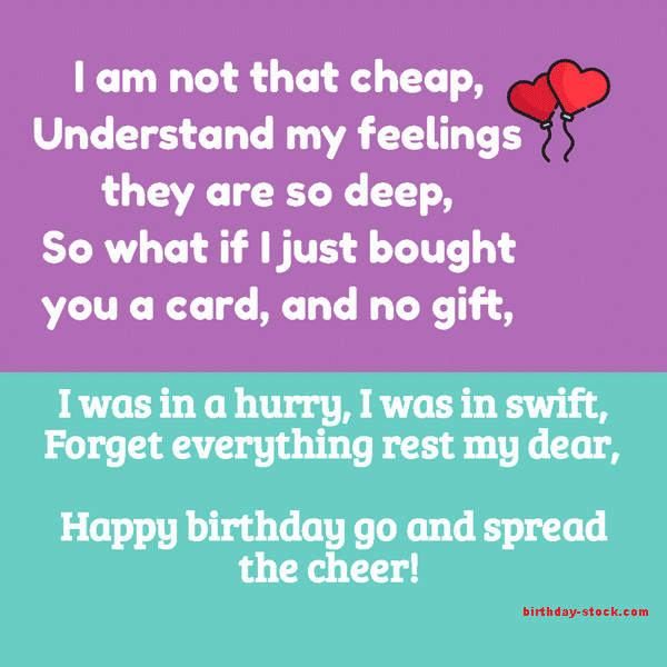 Happy Birthday Poems Funny
 Top 6 Funny Birthday Poems with for Friends