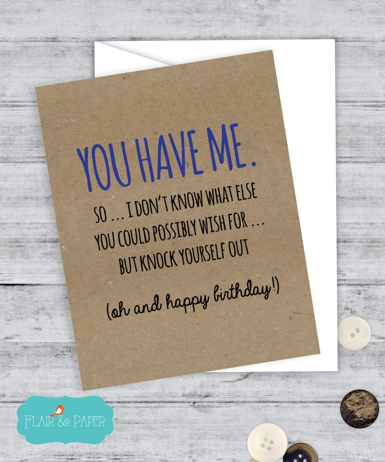 Happy Birthday Quotes For Boyfriend Funny
 Birthday Card Boyfriend Card Funny Girlfriend Birthday