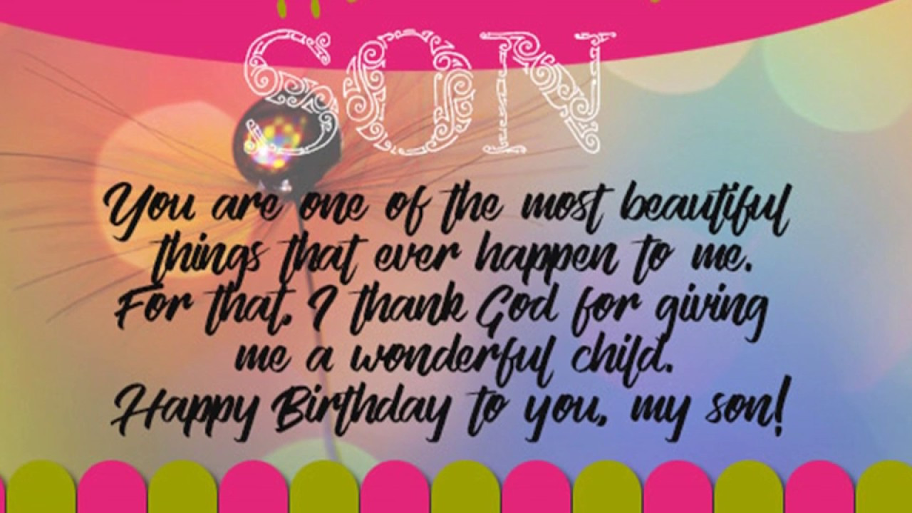 Happy Birthday Quotes To My Son
 Happy Birthday Quotes Wishes Greetings Sms Sayings