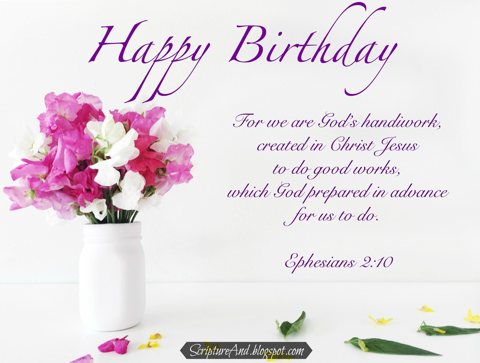 Happy Birthday Religious Quotes
 Scripture and Free Birthday with Bible Verses