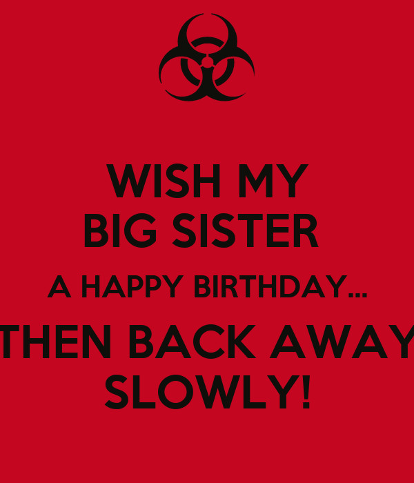 Happy Birthday To My Big Sister Quotes
 Big Sister Quotes Happy Birthday QuotesGram
