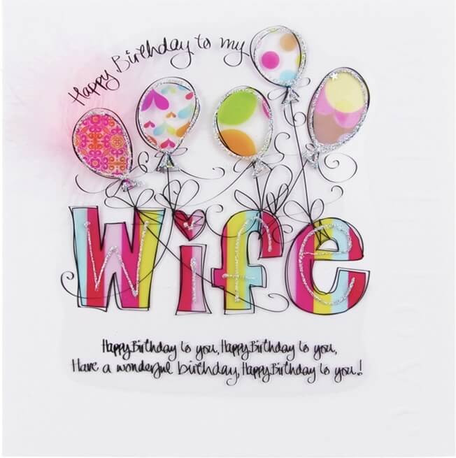 Happy Birthday Wife Cards
 Happy Birthday Wife Wishes Cake Greeting Cards