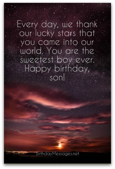 Happy Birthday Wishes For A Son
 Son Birthday Wishes Unique Birthday Messages for Sons