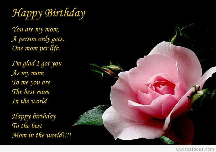 Happy Birthday Wishes To Mom
 my mother happy birthday