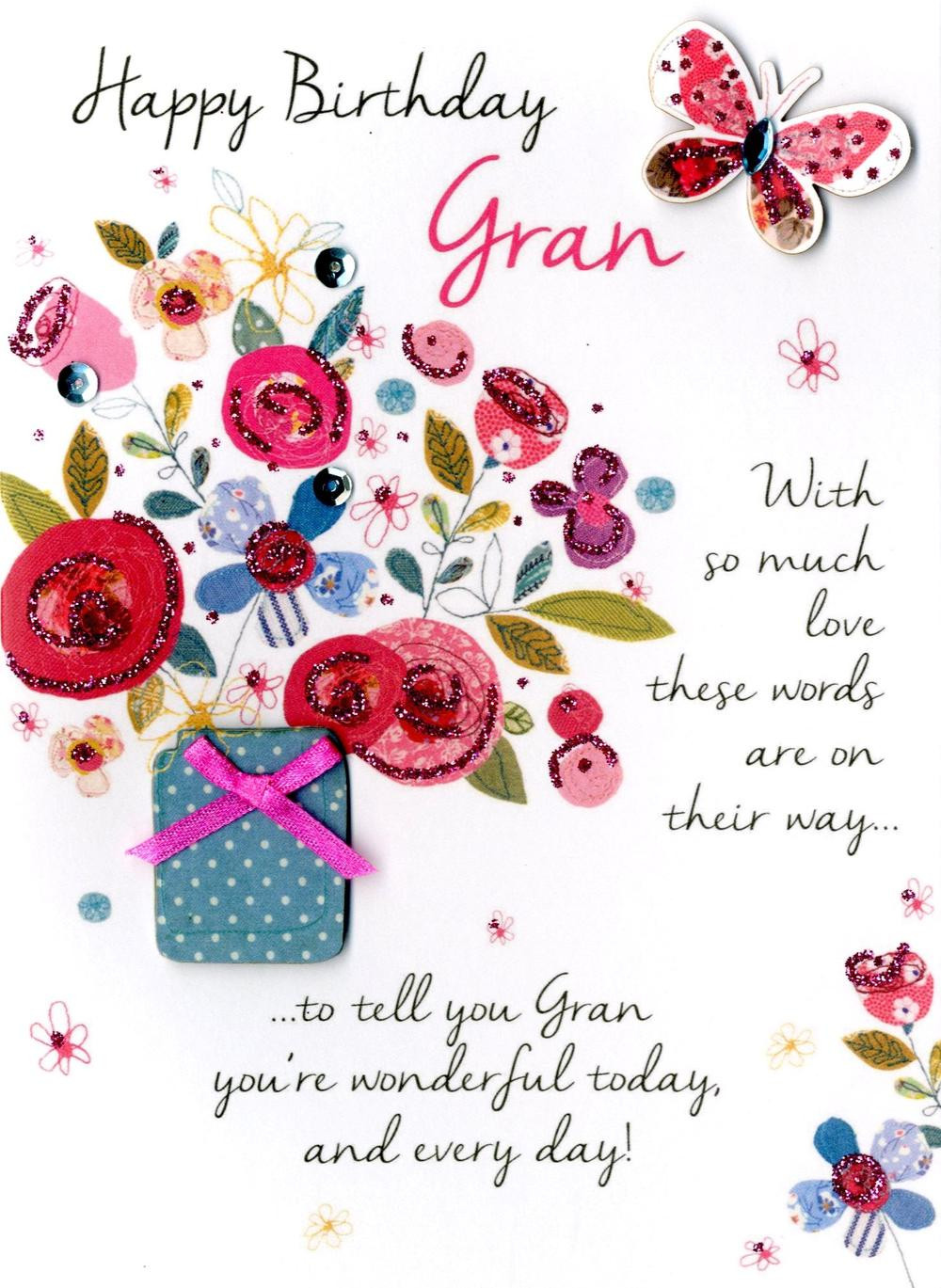 Happy Birthdays Cards
 Happy Birthday Gran Greeting Card Cards