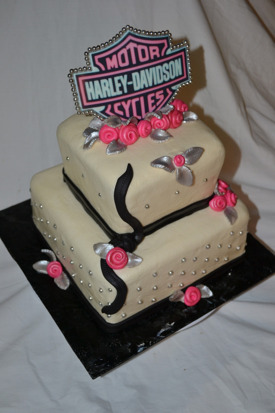 Harley Davidson Birthday Cakes
 Feminine Harley Davidson Birthday Cake CakeCentral