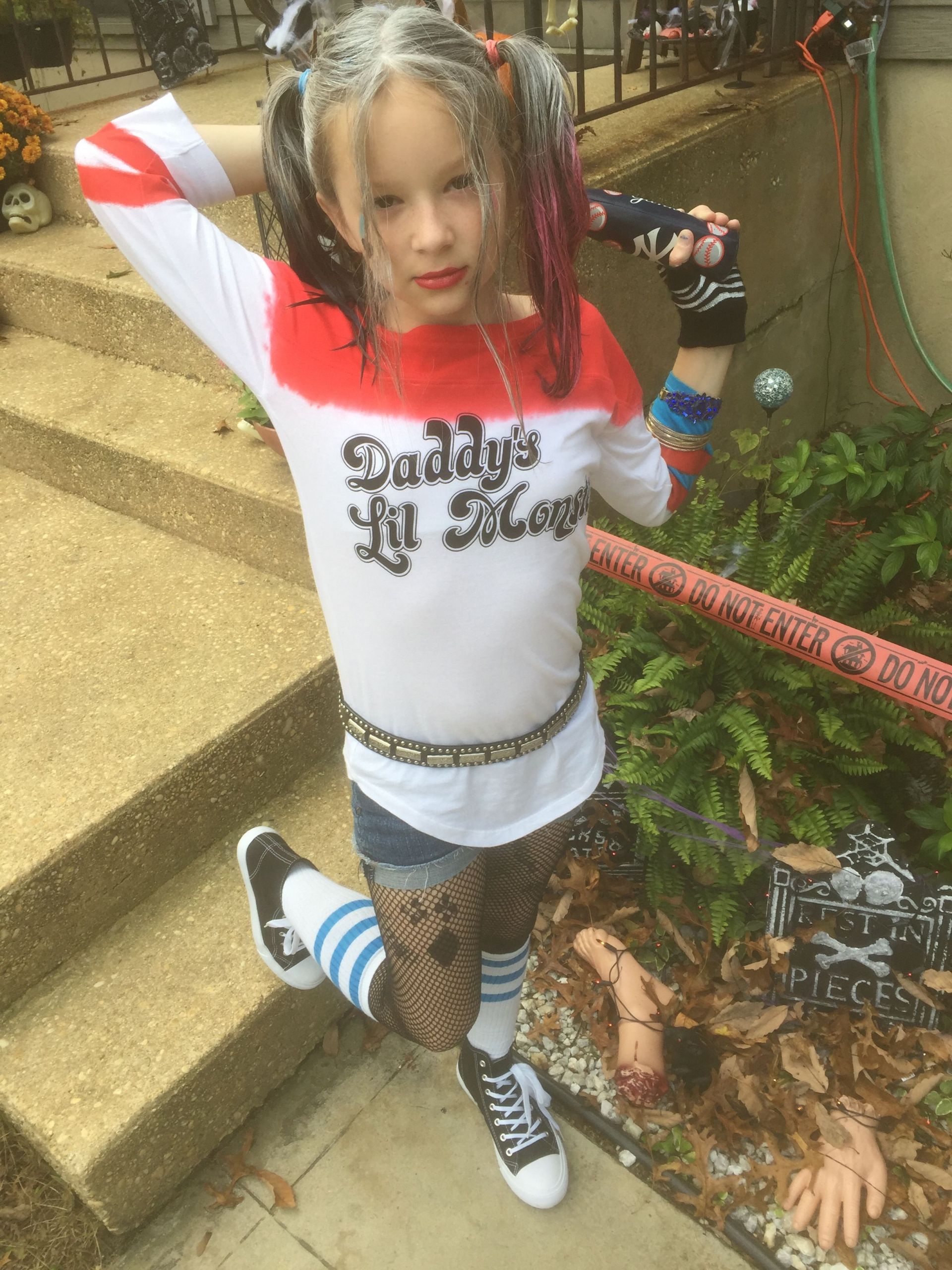 Harley Quinn Kids Costume DIY
 Pin on Halloween fun