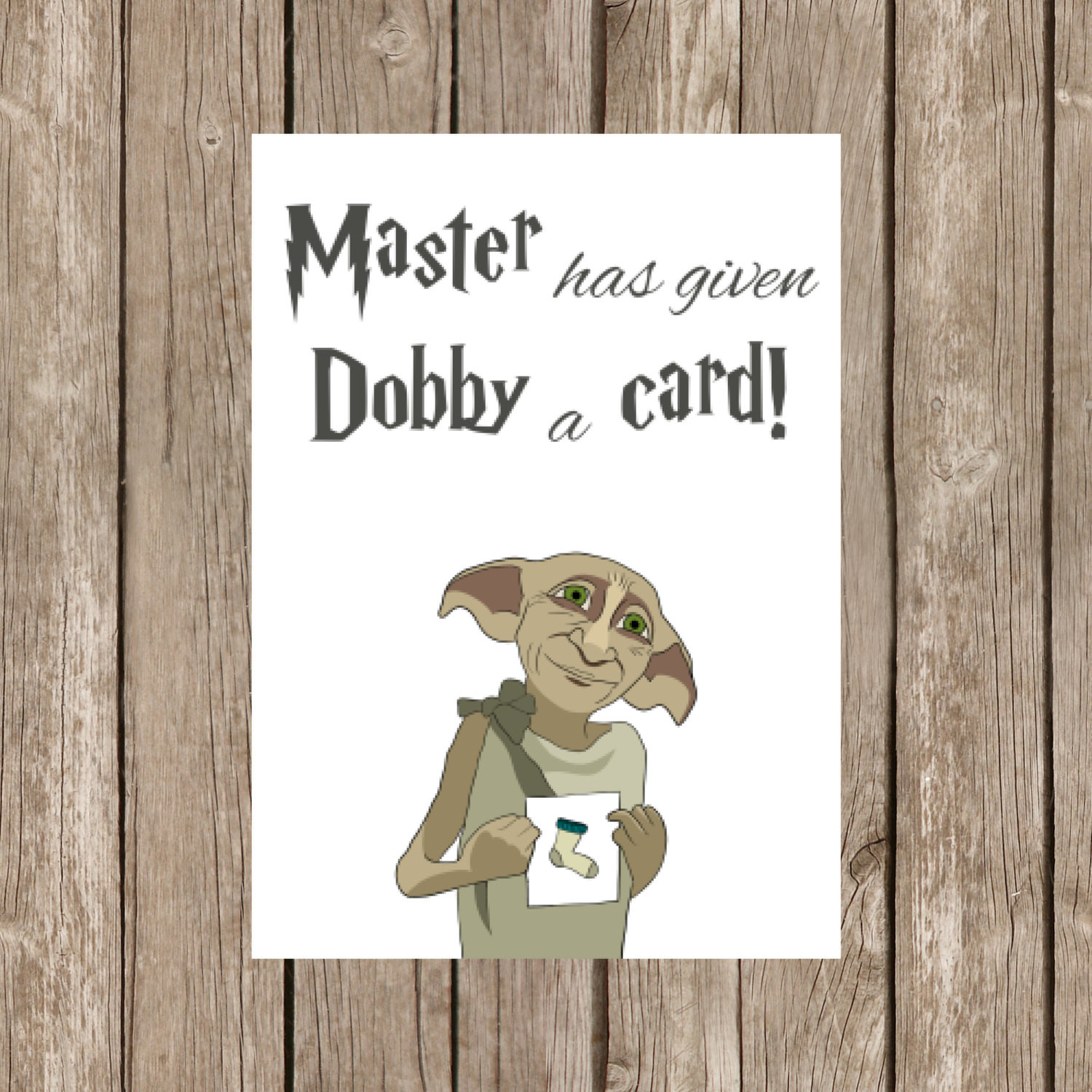 Harry Potter Birthday Card
 printable birthday card Harry Potter dobby watercolor