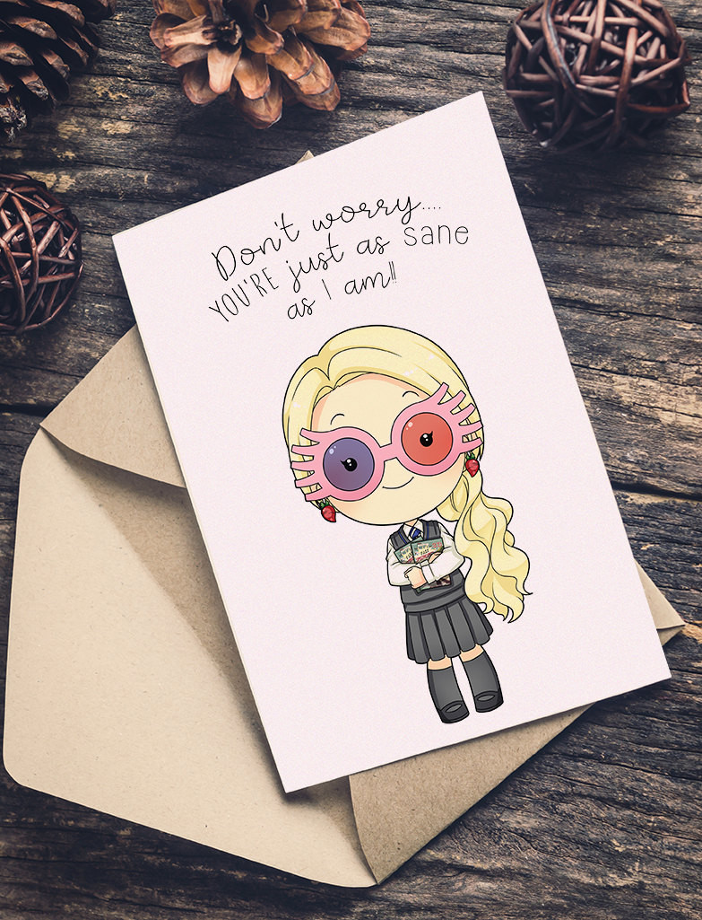 Harry Potter Birthday Card
 LUNA Lovegood Harry Potter Greeting Card Happy Birthday or