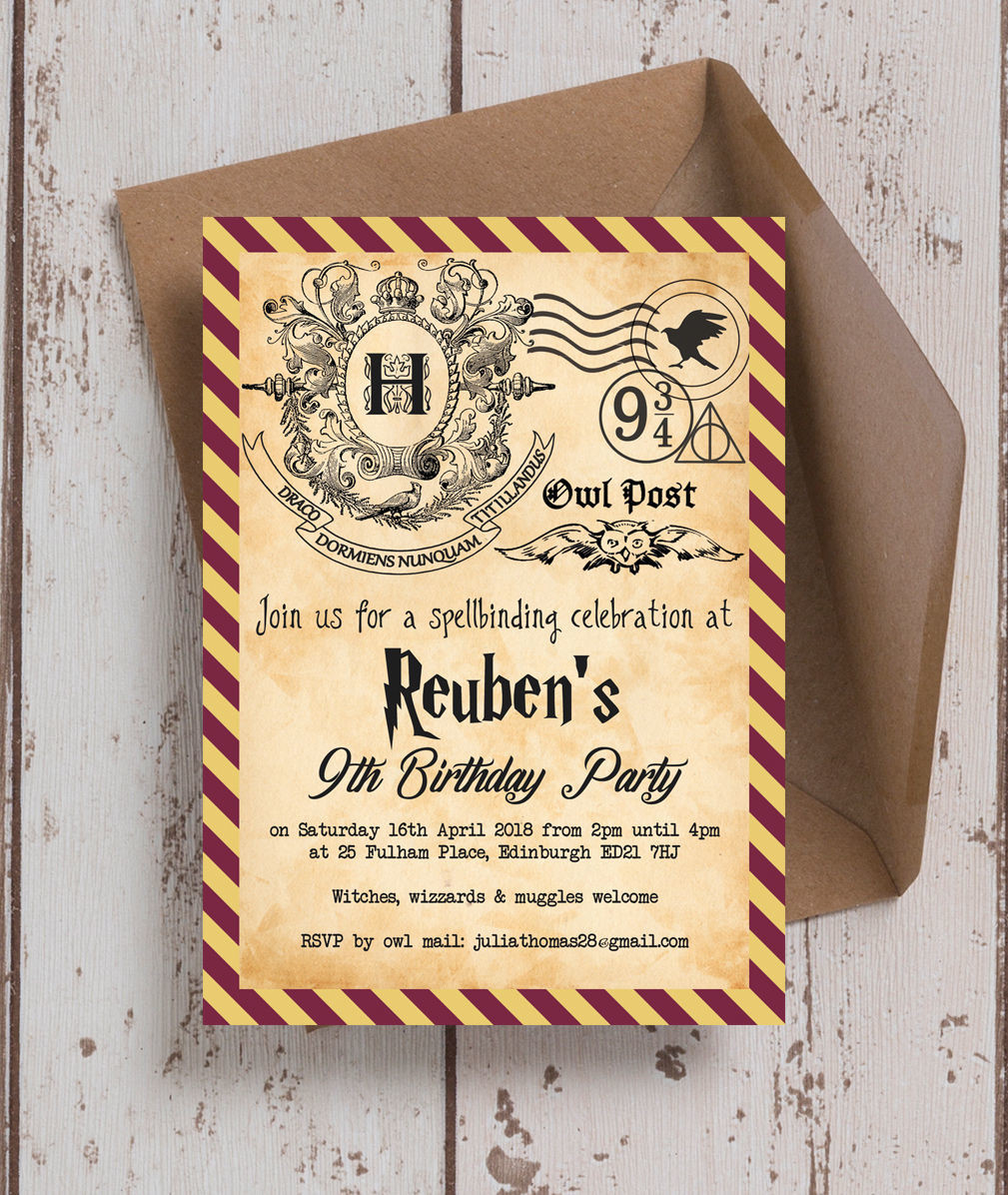 Harry Potter Birthday Invitation
 Harry Potter Ticket Invitation Template – FREE Printable