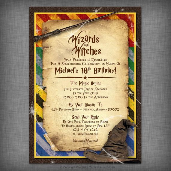 Harry Potter Birthday Invitation
 Free Birthday Invitations Templates to Print