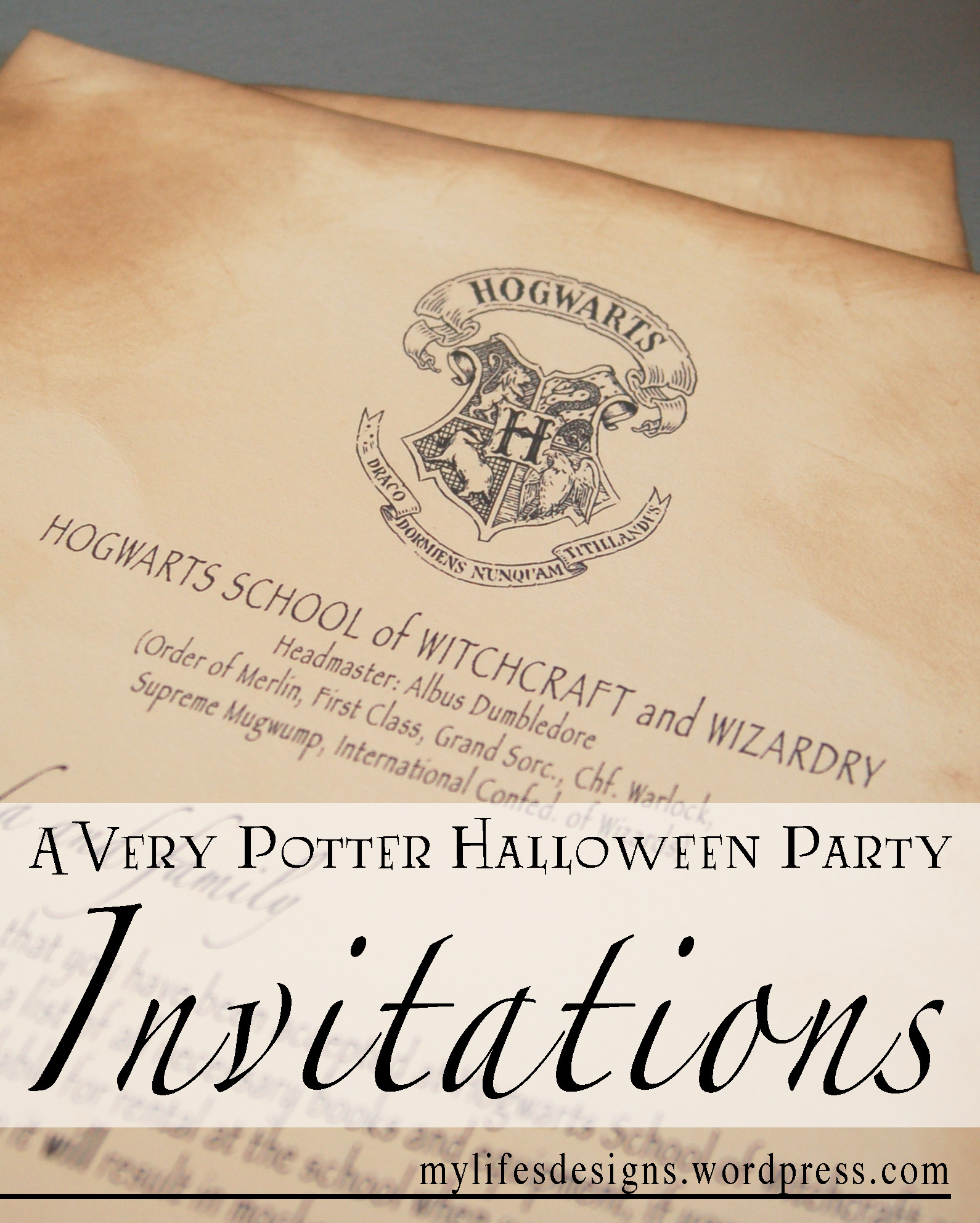 Harry Potter Birthday Invitation
 A Very Potter Halloween Party Invitations – My Life s Designs