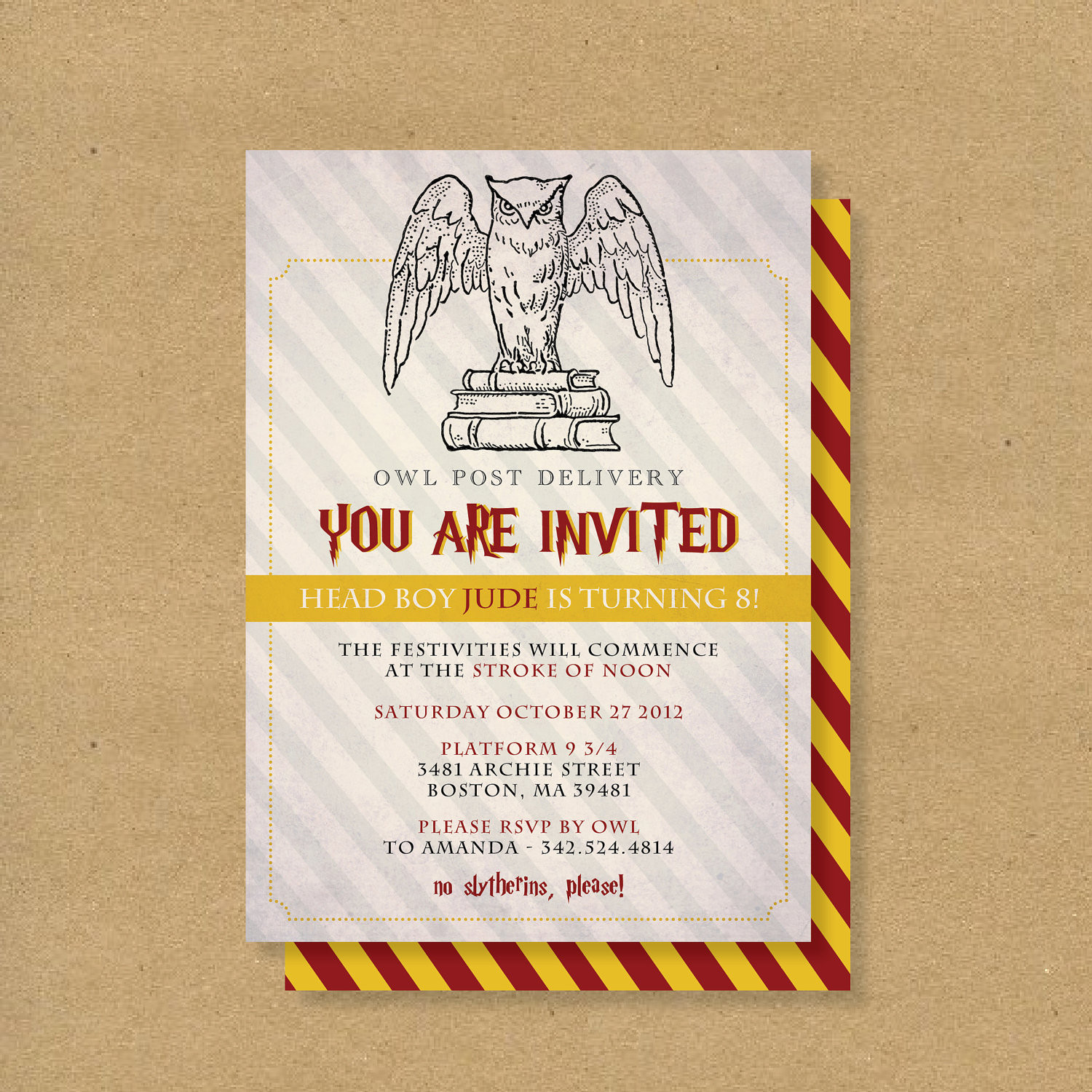 Harry Potter Birthday Invitation
 Printable Birthday Invitation HARRY POTTER WIZARD by