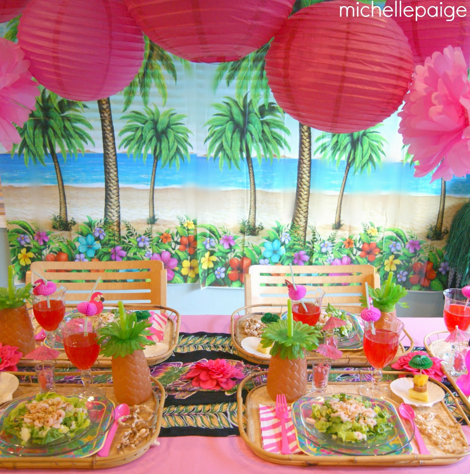 Hawaiian Birthday Decorations
 michelle paige blogs Hawaiian Birthday Party