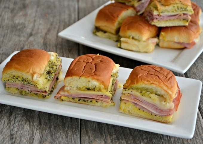 Hawaiian Rolls Ham Sandwiches
 Ham and Cheese Party Sandwiches