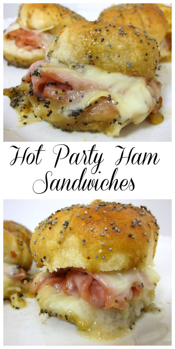 Hawaiian Rolls Ham Sandwiches
 Hot Party Ham Sandwiches Football Friday