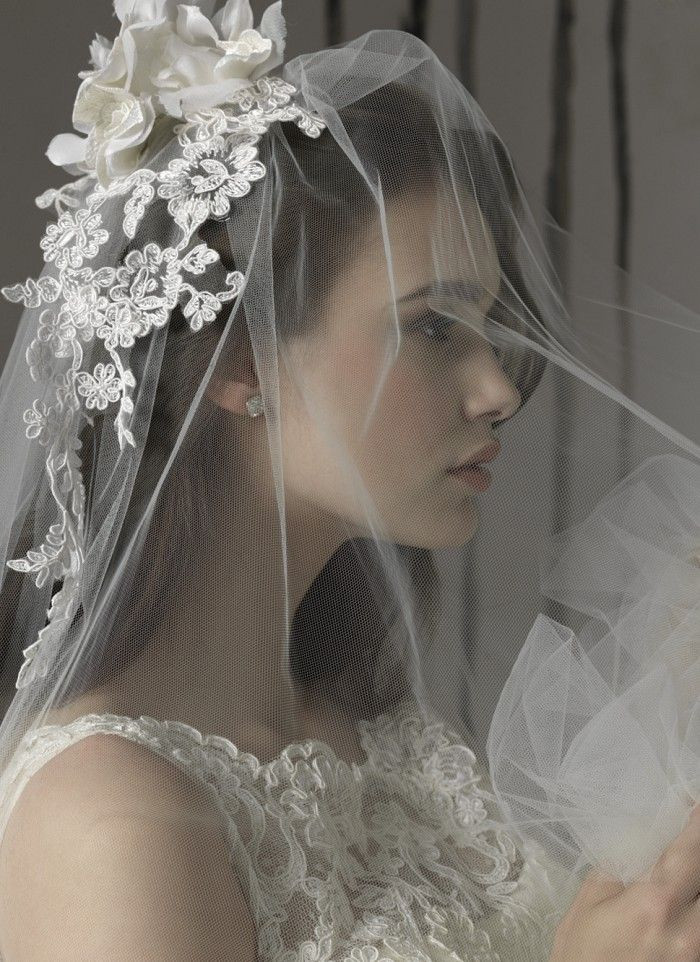 Head Veils Wedding
 Hot Sale Wedding Veils e Layer Head Short Tulle Bridal