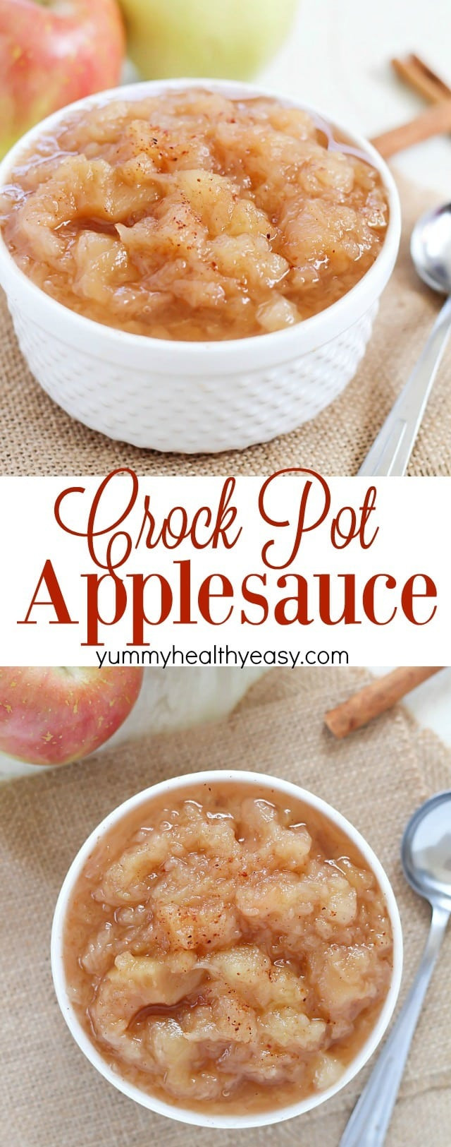 Healthy Applesauce Recipe
 Homemade Crock Pot Applesauce Yummy Healthy Easy
