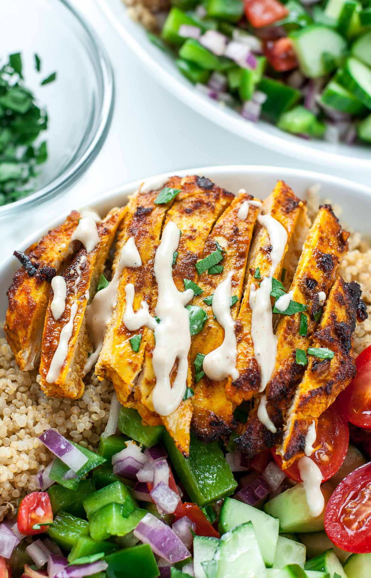 Healthy Dinners With Chicken
 Healthy Chicken Shawarma Quinoa Bowls Peas And Crayons