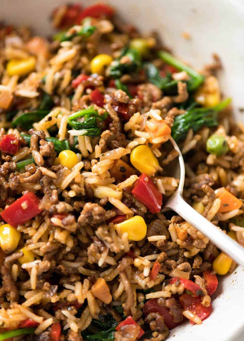 Healthy Ground Venison Recipes
 Beef and Rice with Veggies