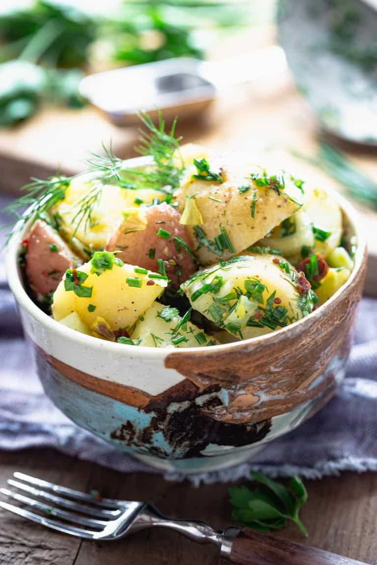 Healthy Potato Salad Recipe
 vegan potato salad with herbs Healthy Seasonal Recipes