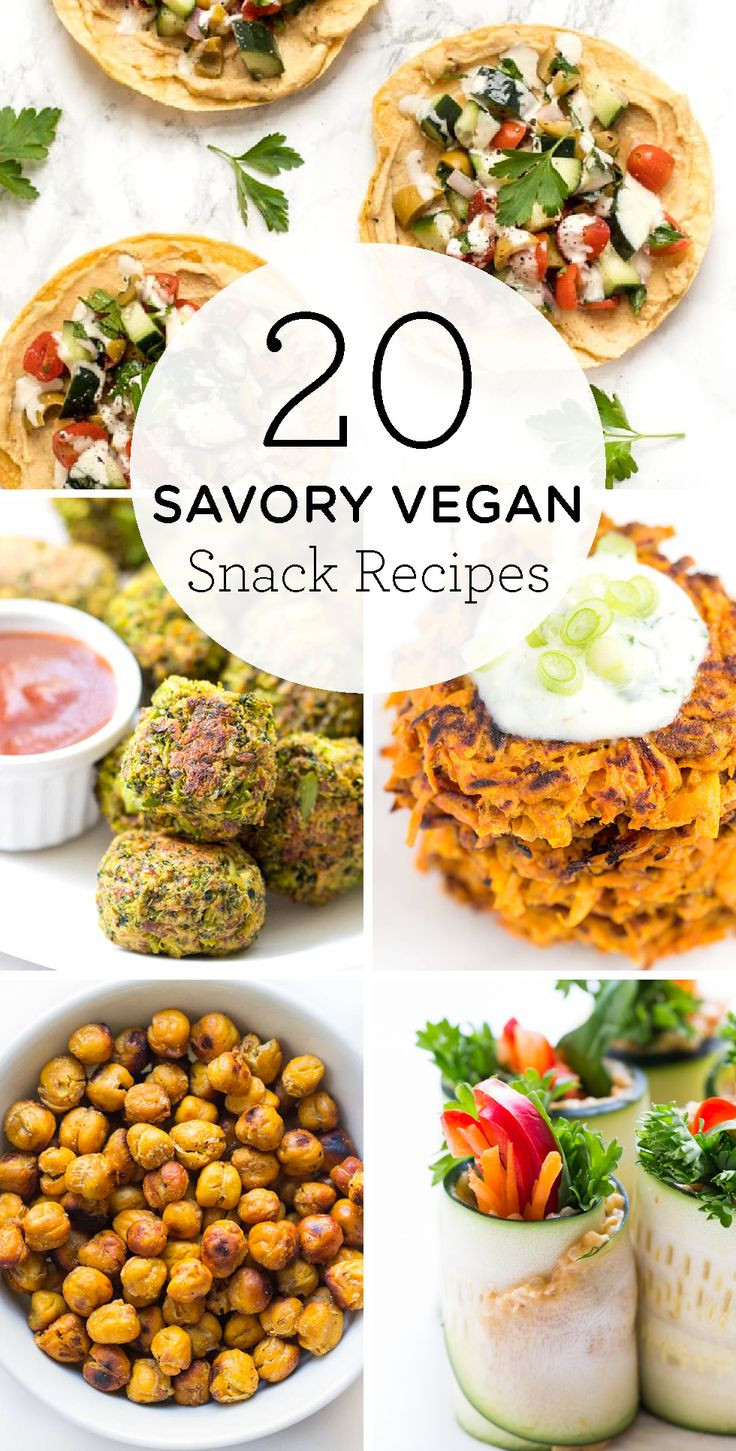 Healthy Savory Snacks
 20 Savory Vegan Snack Recipes