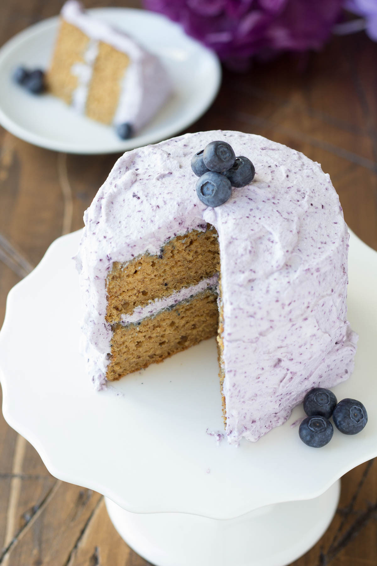Healthy Smash Cake Recipe 1St Birthday
 Healthier Smash Cake Recipe Hannah s Purple Polka Dot 1st