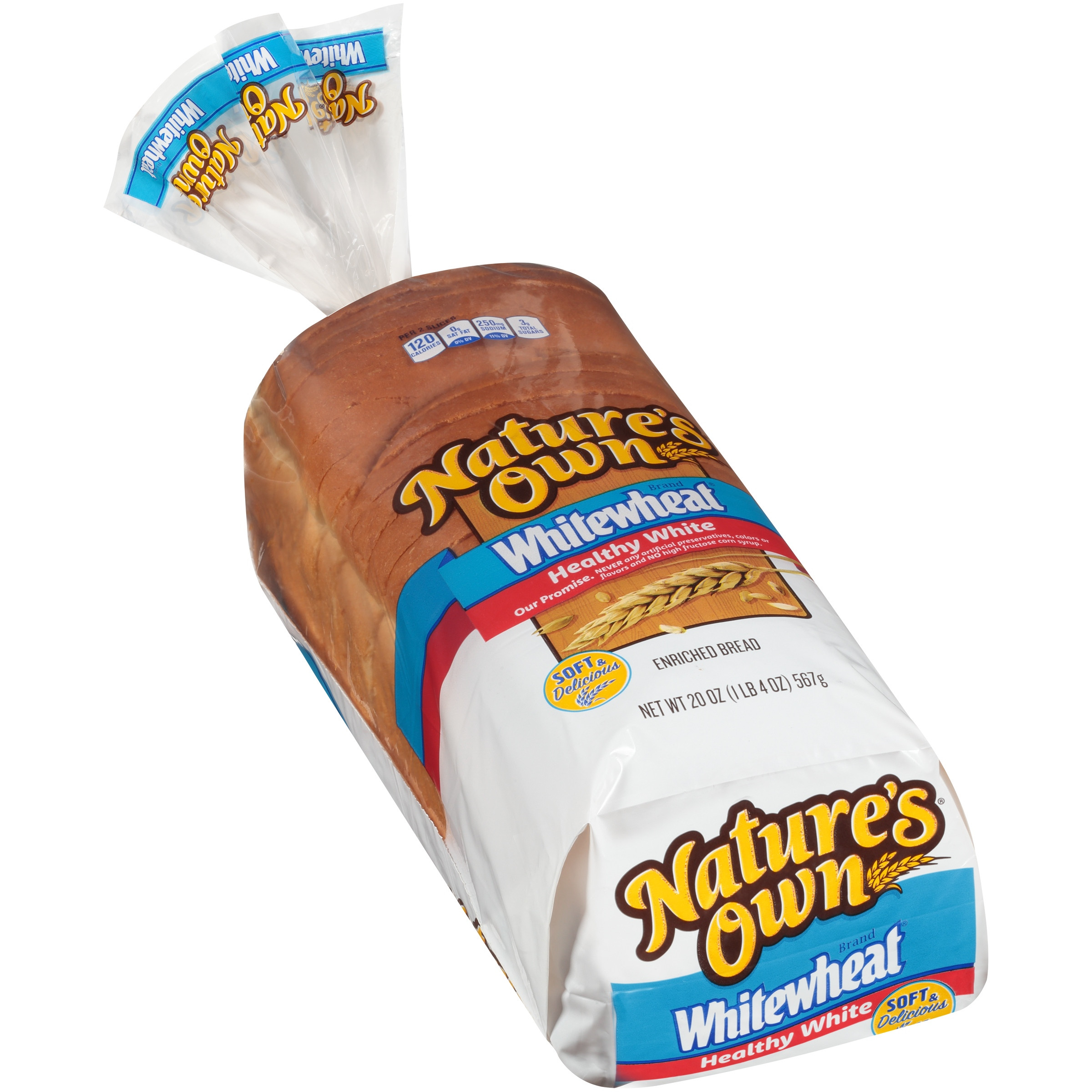 Healthy White Bread
 Nature s Own Whitewheat Healthy White Bread 20 oz Loaf