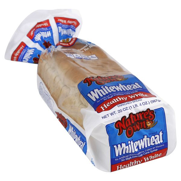 Healthy White Bread
 Natures Own Whitewheat Bread Enriched Healthy White Be