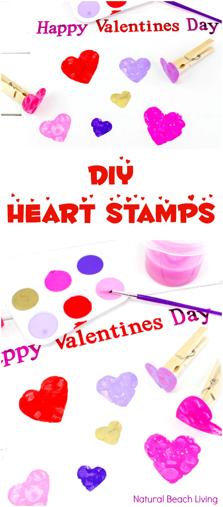 Heart Craft Ideas For Preschoolers
 DIY Heart Stamps Preschool Heart Crafts for Valentine s