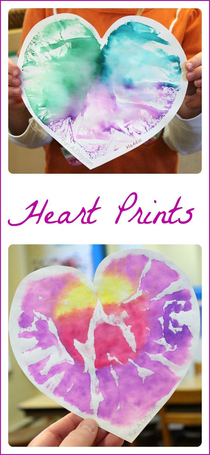 Heart Craft Ideas For Preschoolers
 Heart Print Valentine Art Project for Preschoolers