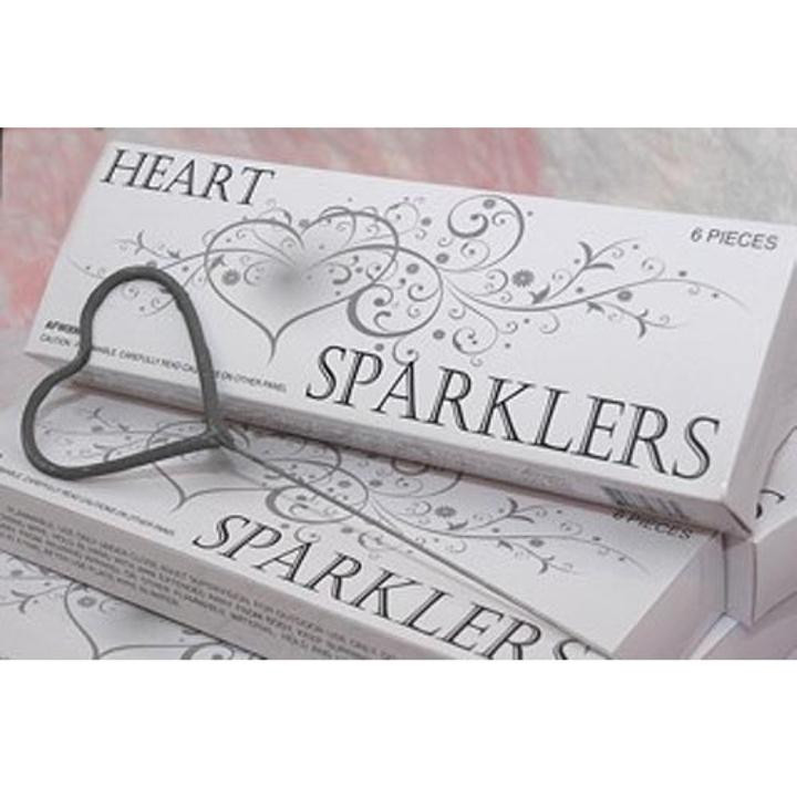 Heart Wedding Sparklers
 Heart Shaped Wedding Sparklers 6 Count