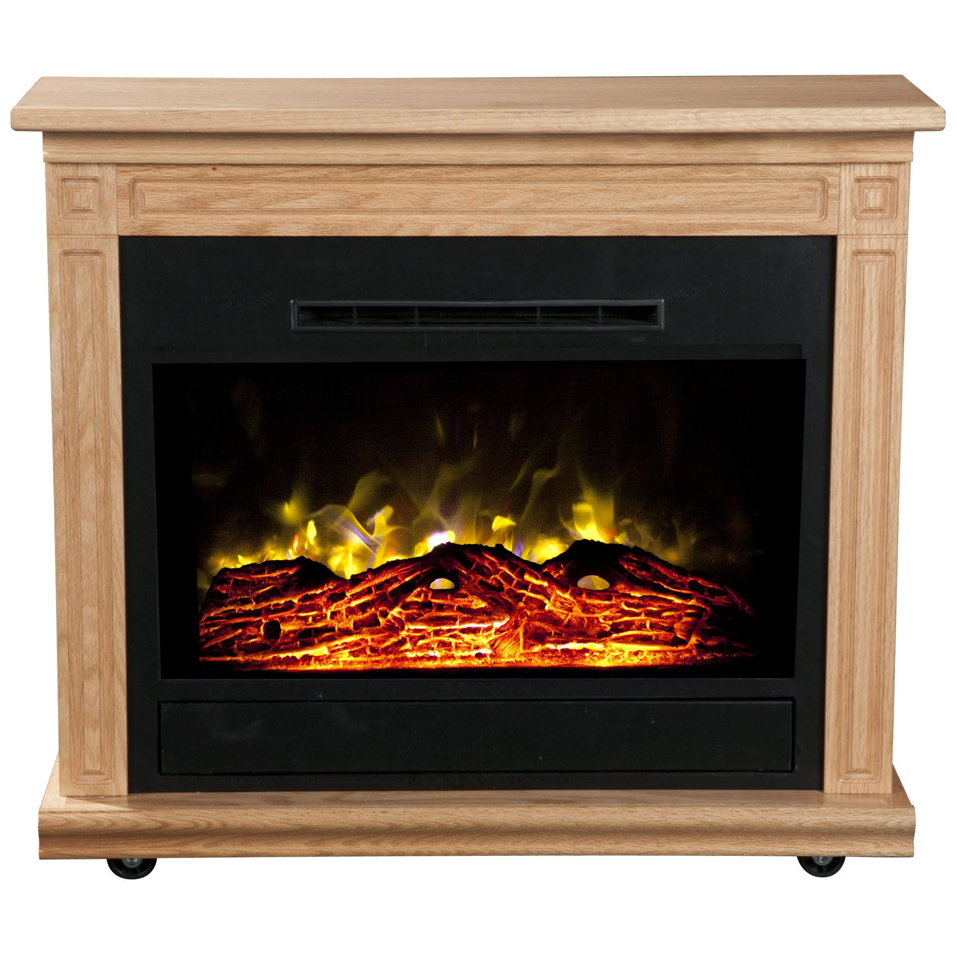 Heat Surge Electric Fireplace
 Heat Surge Roll n Glow Electric Fireplace Light Oak