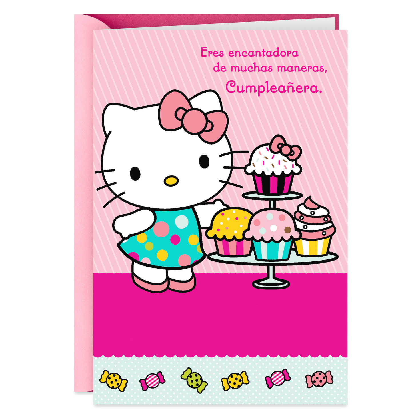 Hello Kitty Birthday Card
 Hello Kitty Charming Girl Spanish Language Birthday Card