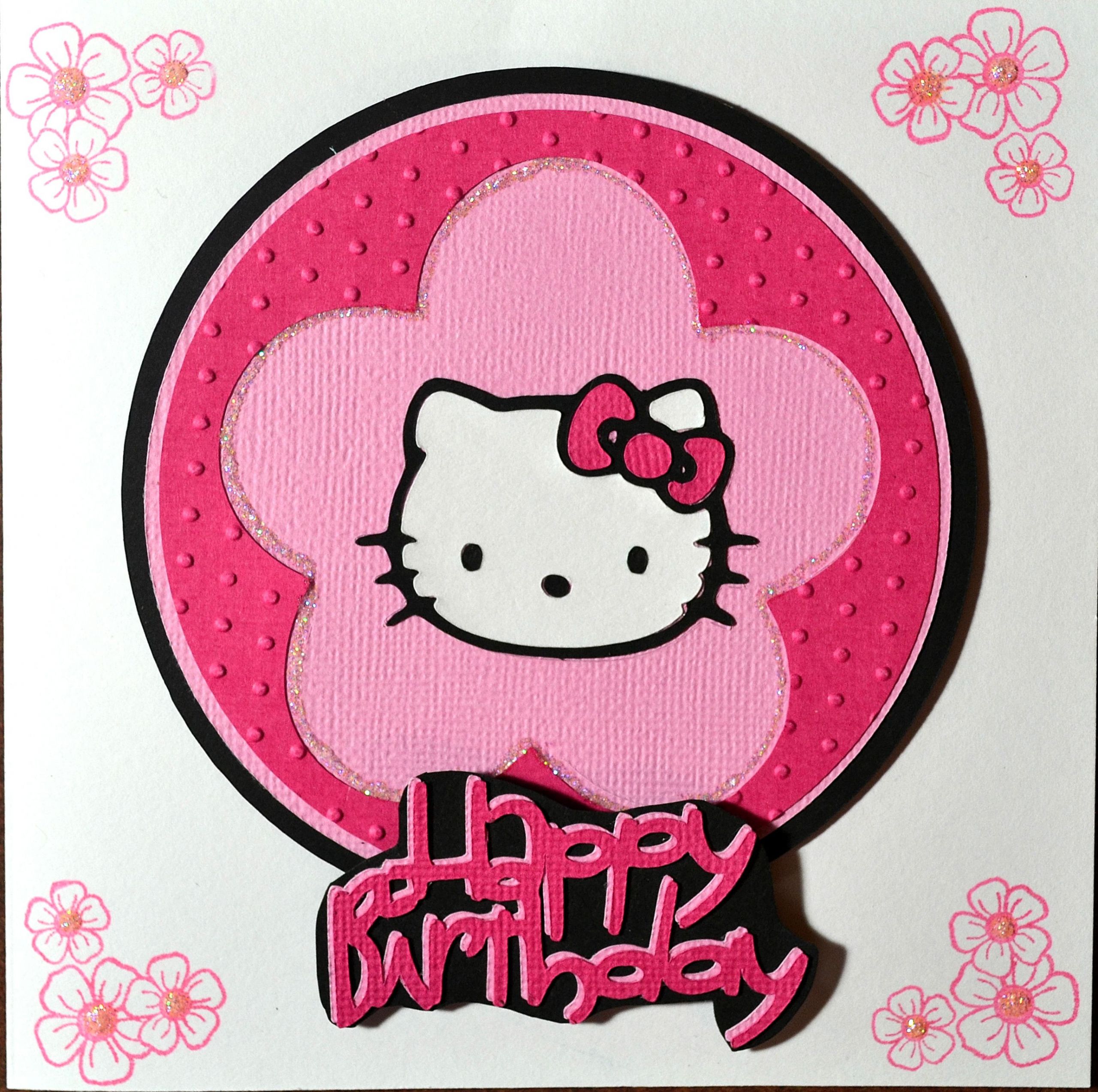 Hello Kitty Birthday Card
 Hello Kitty Cricut Birthday Card