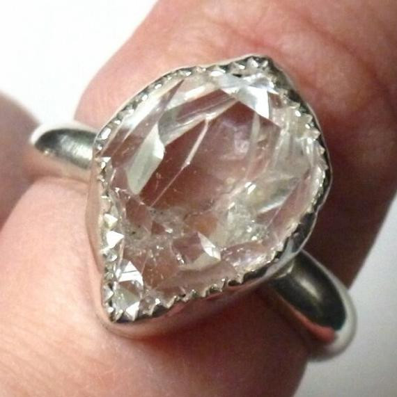 Herkimer Diamond Engagement Ring
 Herkimer Diamond Ring engagement ring by SweetSincerity on