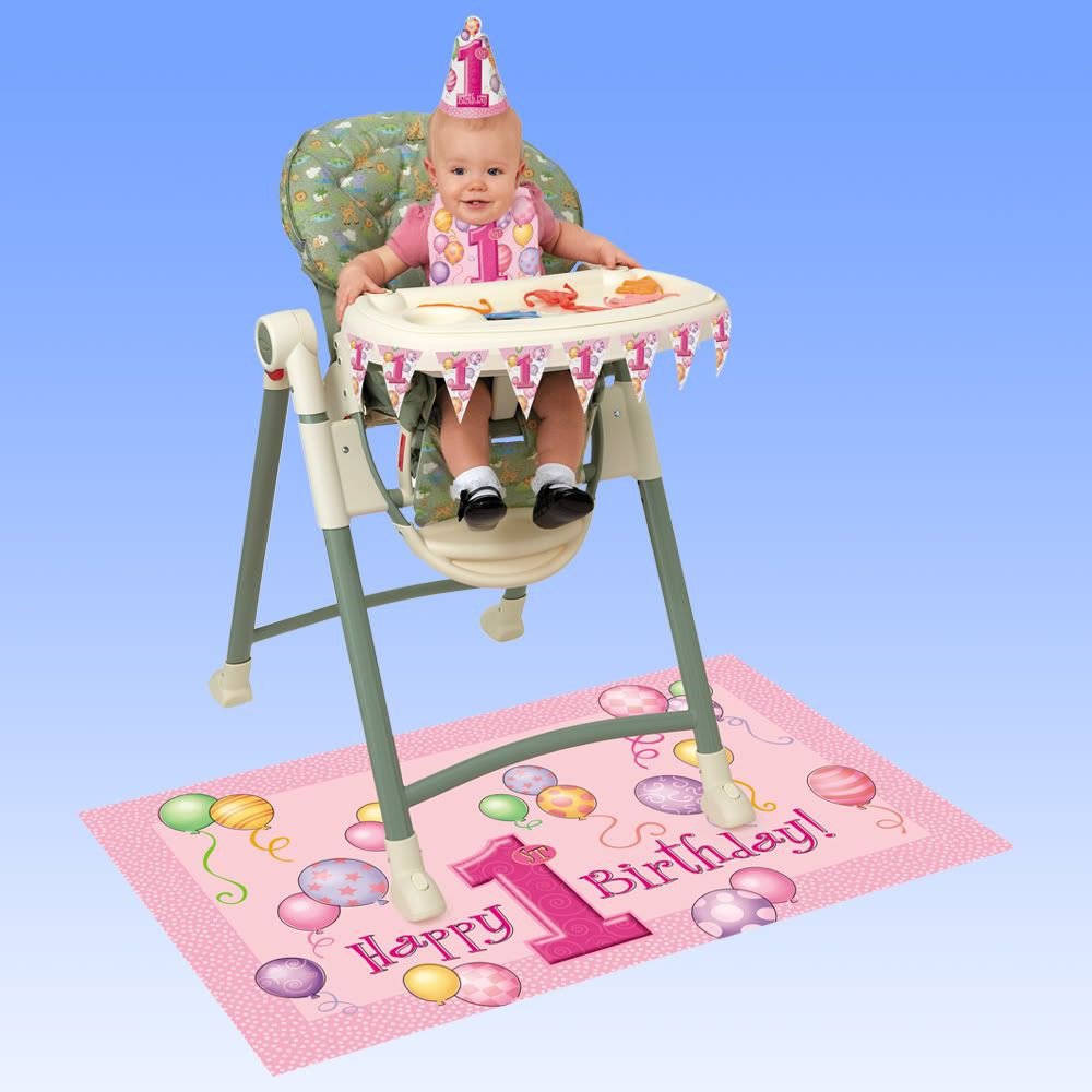 High Chair Decorations 1st Birthday
 Unique PINK 1st Birthday High Chair Decorating Kit Set