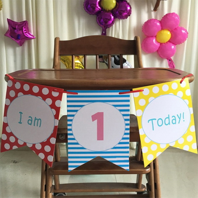 High Chair Decorations 1st Birthday
 Blue Boy s 1st Birthday High Chair Decorating Kit Set Baby