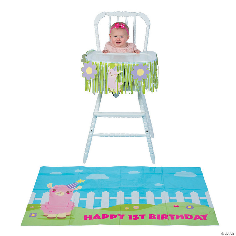 High Chair Decorations 1st Birthday
 Lil Llama 1st Birthday High Chair Decorating Kit