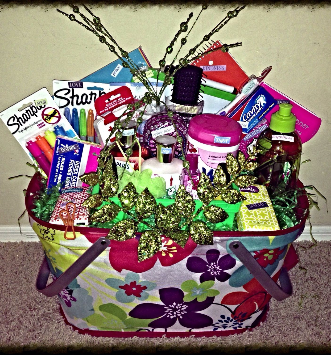 High School Graduation Gift Basket Ideas
 College Student Gift Basket for her This basket is
