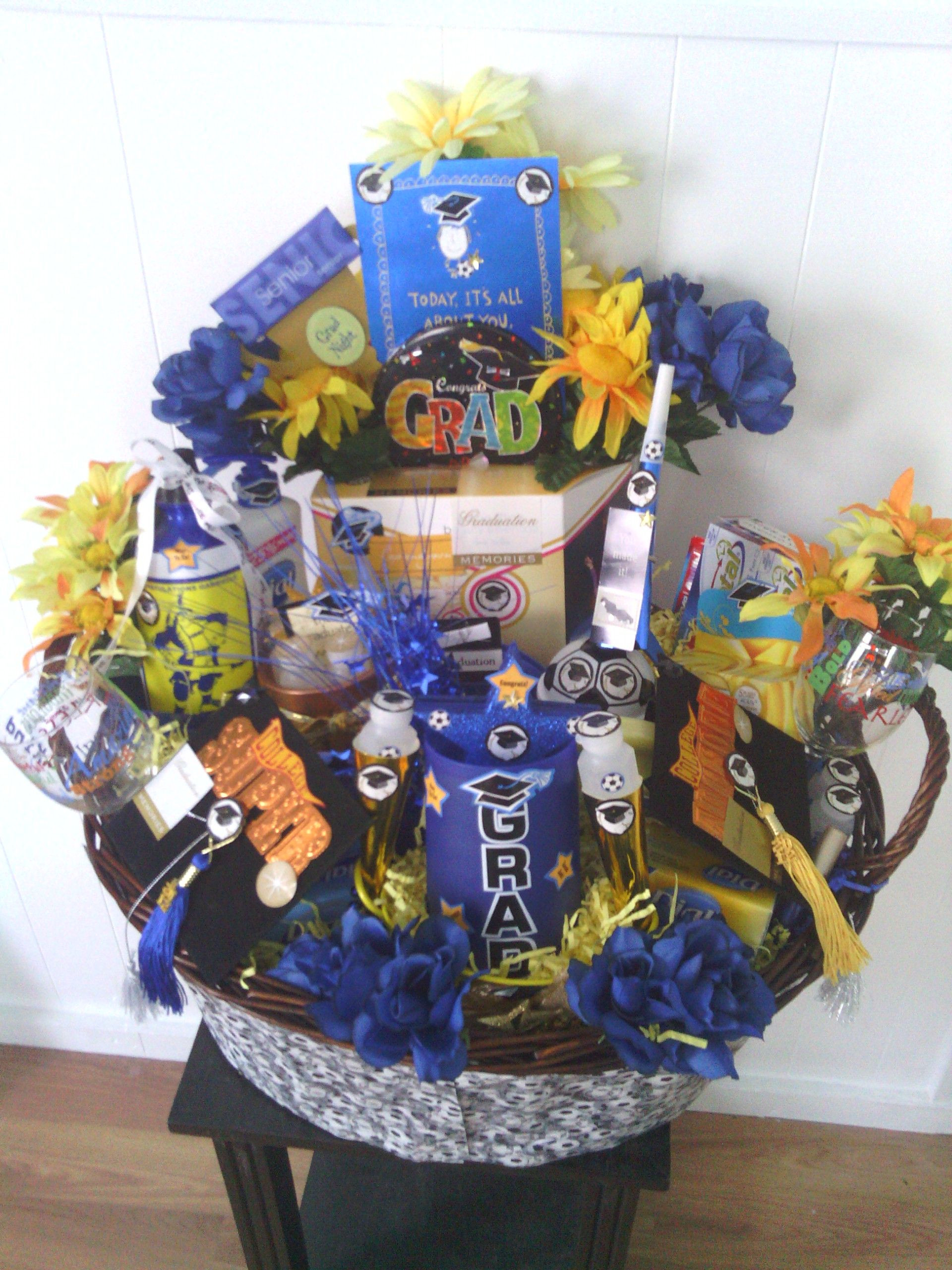 High School Graduation Gift Basket Ideas
 My little sister s Graduation Basket 2012 She is a soccer