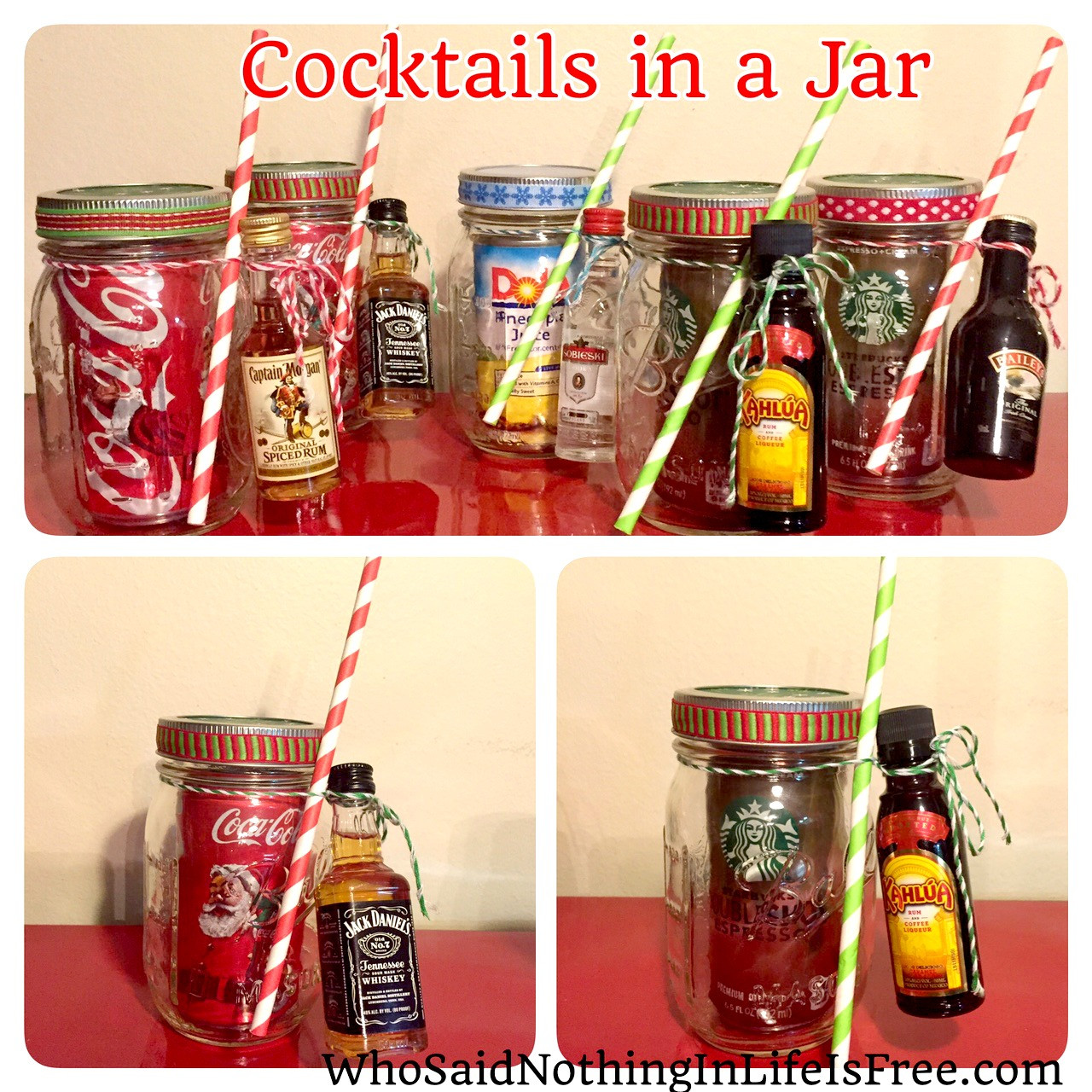 Holiday Drink Gift Ideas
 DIY Holiday Gift Idea Cocktails in a Jar Who Said