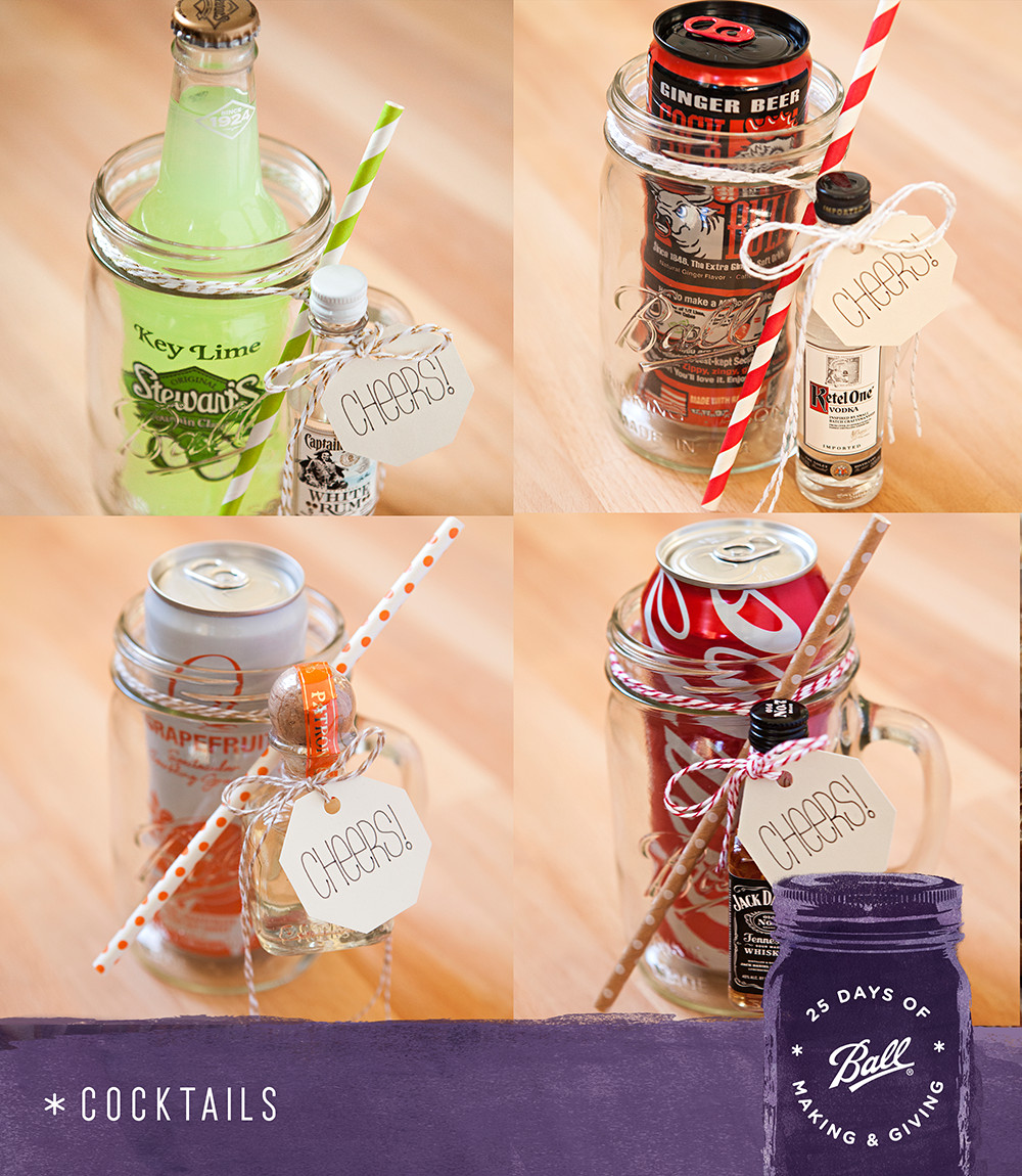 Holiday Drink Gift Ideas
 Make These XL Mason Jar Cocktail Gifts