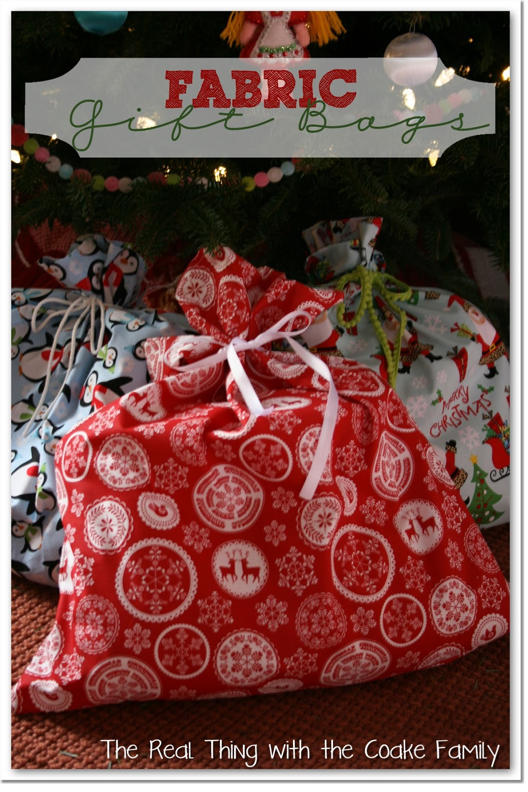 Holiday Gift Bag Ideas
 Gift Wrapping Ideas Fabric Gift Bags The Real Thing