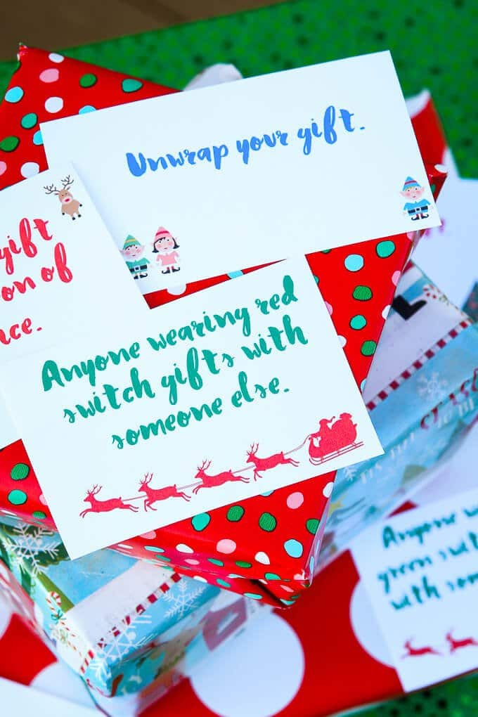 Holiday Gift Exchange Game Ideas
 Free Printable Exchange Cards for The Best Holiday Gift